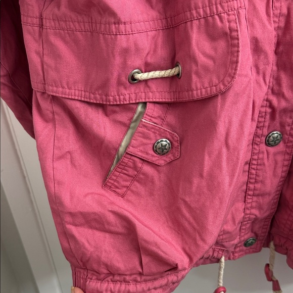 Casual Pink Jacket with Drawstring - Picture 5 of 13